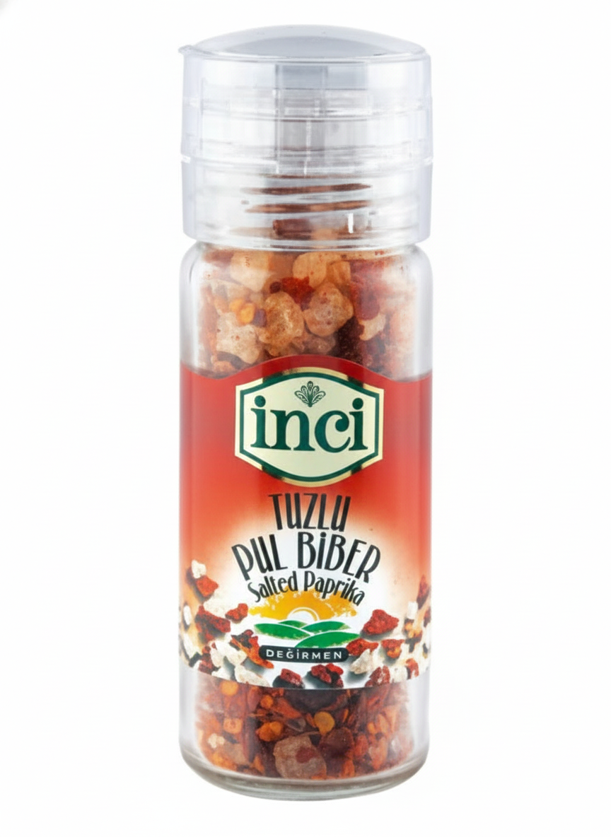 İnci Baharat - Değirmenli Tuzlu Pulbiber 60 gr. - Görsel 2